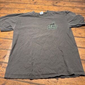 Buck Wear Big Buck Madness Graphic T-Shirt Brown Mens Large Hunting Deer 2005